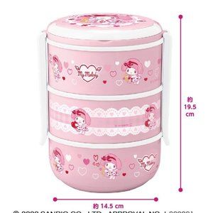 Sanrio My Melody 3 Tier Bento Picnic Lunch Box Authentic NEW Japan